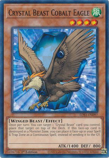 Crystal Beast Cobalt Eagle - LDS1-EN097 - Common 1st Edition