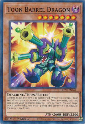 Toon Barrel Dragon - LDS1-EN064 - Common 1st Edition