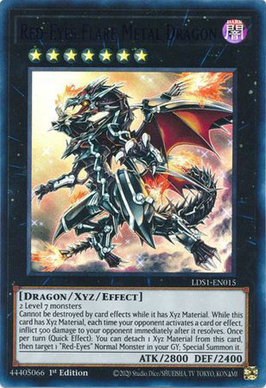 Red-Eyes Flare Metal Dragon (Purple) - LDS1-EN015 - Ultra Rare 1st Edition