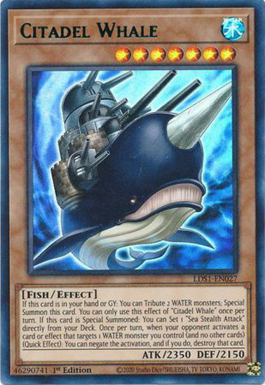 Citadel Whale (Green) - LDS1-EN027 - Ultra Rare 1st Edition