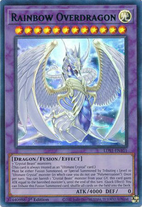 Rainbow Overdragon (Green) - LDS1-EN101 - Ultra Rare 1st Edition