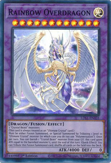 Rainbow Overdragon (Purple) - LDS1-EN101 - Ultra Rare 1st Edition