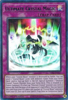 Ultimate Crystal Magic (Green) - LDS1-EN117 - Ultra Rare 1st Edition