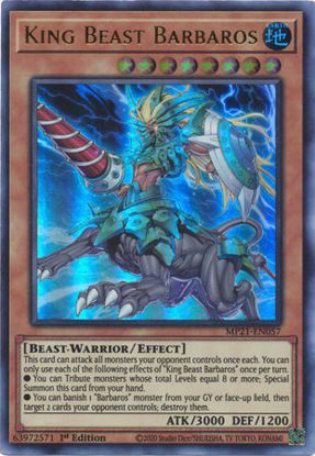 King Beast Barbaros - MP21-EN057 - UR 1st Edition