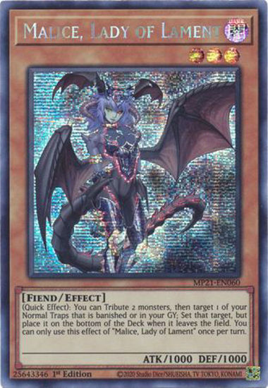 Malice, Lady of Lament - MP21-EN060 - Prismatic Secret Rare 1st Edition