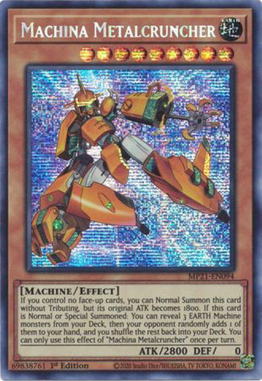 Machina Metalcruncher - MP21-EN094 - Prismatic Secret Rare 1st Edition