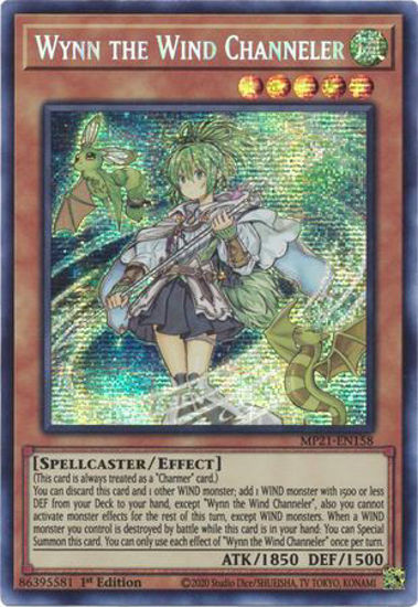 Wynn the Wind Channeler - MP21-EN158 - Prismatic Secret Rare 1st Edition