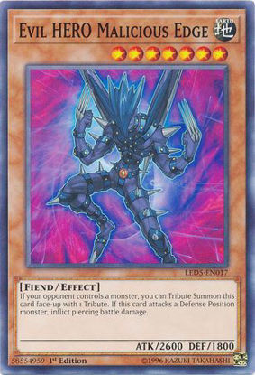 Evil HERO Malicious Edge - LED5-EN017 - Common 1st Edition