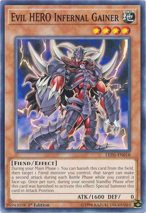 Evil HERO Infernal Gainer - LED5-EN018 - Common 1st Edition