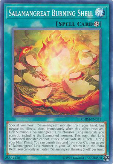 Salamangreat Burning Shell - CHIM-EN051 - Common 1st Edition