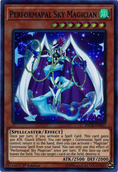 Performapal Sky Magician - INCH-EN047 - Super Rare 1st Edition