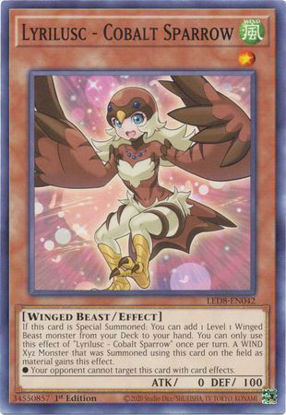 Lyrilusc - Cobalt Sparrow - LED8-EN042 - Common 1st Edition