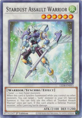 Stardust Assault Warrior - LED8-EN053 - Common 1st Edition