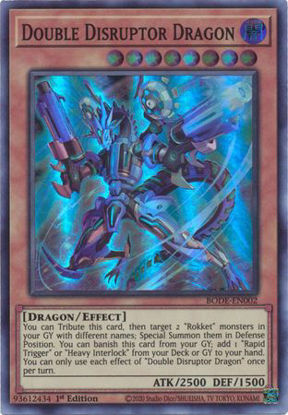 Double Disruptor Dragon - BODE-EN002 - Super Rare 1st Edition