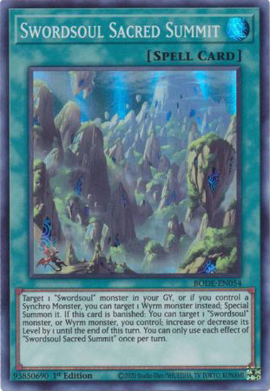 Swordsoul Sacred Summit - BODE-EN054 - Super Rare 1st Edition