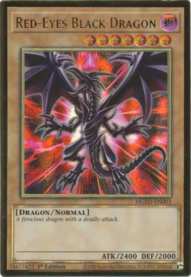 Red-Eyes Black Dragon - MGED-EN003 - Premium Gold Rare 1st Edition