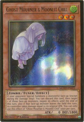 Ghost Mourner & Moonlit Chill (alternate art) - MGED-EN023 - Gold Rare 1st Edition