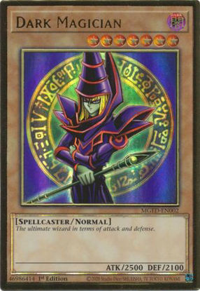 Dark Magician - MGED-EN002 - Premium Gold Rare 1st Edition