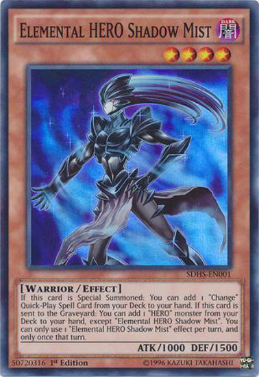 Elemental HERO Shadow Mist - SDHS-EN001 - Super Rare Unlimited