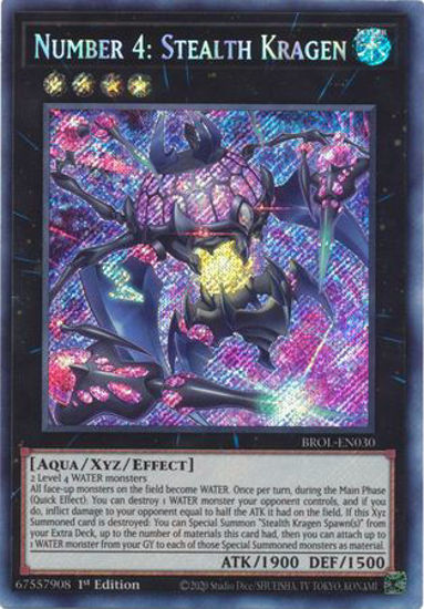 Number 4: Stealth Kragen - BROL-EN030 - Secret Rare 1st Edition