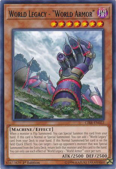 World Legacy - "World Armor" - CIBR-EN022 - Rare 1st Edition