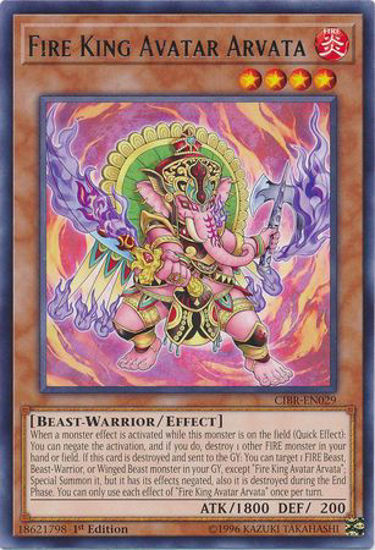 Fire King Avatar Arvata - CIBR-EN029 - Rare 1st Edition