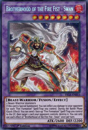 Brotherhood of the Fire Fist - Swan - FIGA-EN015 - Secret Rare 1st Edition