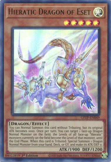 Hieratic Dragon of Eset - GFTP-EN049 - Ultra Rare 1st Edition