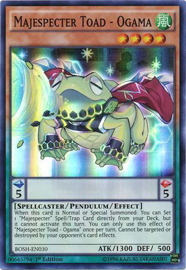 Majespecter Toad - Ogama - BOSH-EN030 - Super Rare 1st Edition