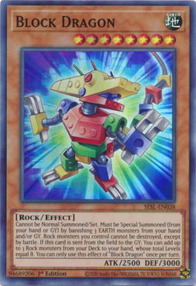 Block Dragon - SESL-EN038 - Super Rare 1st Edition