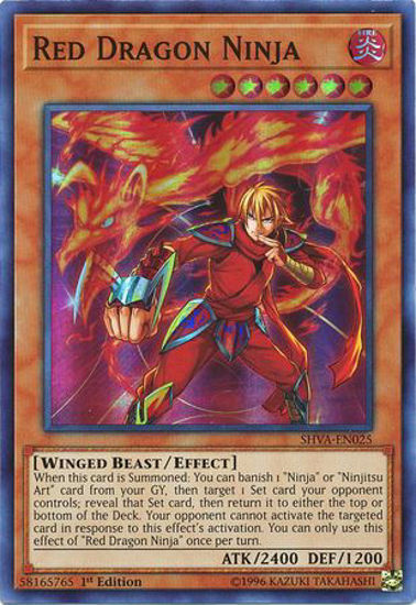 Red Dragon Ninja - SHVA-EN025 - Super Rare 1st Edition