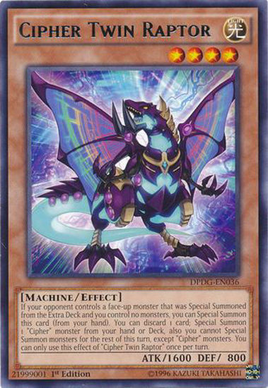 Cipher Twin Raptor - DPDG-EN036 - Rare 1st Edition