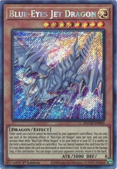 Blue-Eyes Jet Dragon - BACH-EN004 - Starlight Rare 1st Edition