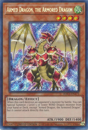 Armed Dragon, the Armored Dragon - HAC1-EN173 - Secret Rare 1st Edition