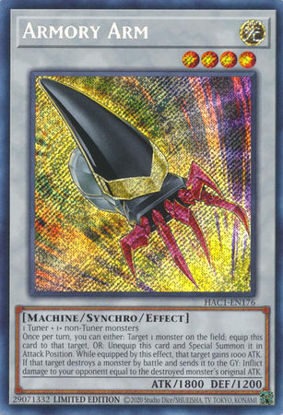 Armory Arm - HAC1-EN176 - Secret Rare 1st Edition