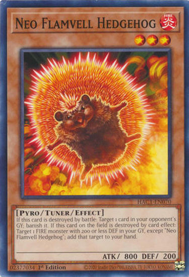 Neo Flamvell Hedgehog - HAC1-EN070 - Common 1st Edition