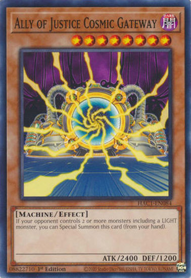 Ally of Justice Cosmic Gateway - HAC1-EN084 - Common 1st Edition