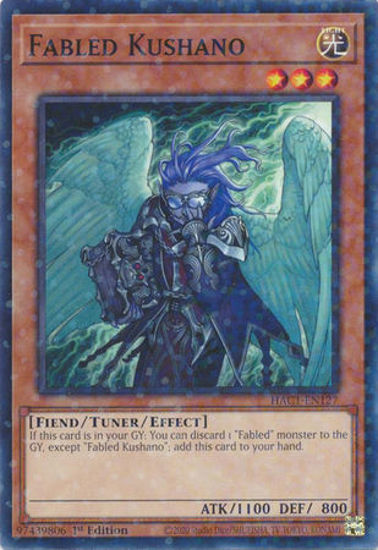 Fabled Kushano - HAC1-EN127 - Duel Terminal Normal Parallel Rare 1st Edition