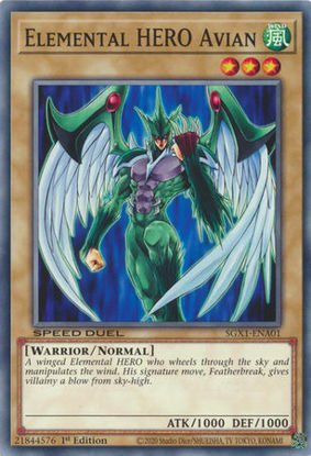 Elemental HERO Avian - SGX1-ENA01 - Common 1st Edition