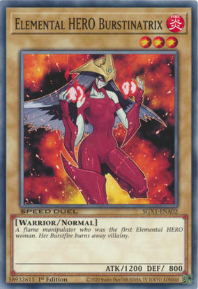 Elemental HERO Burstinatrix - SGX1-ENA02 - Common 1st Edition