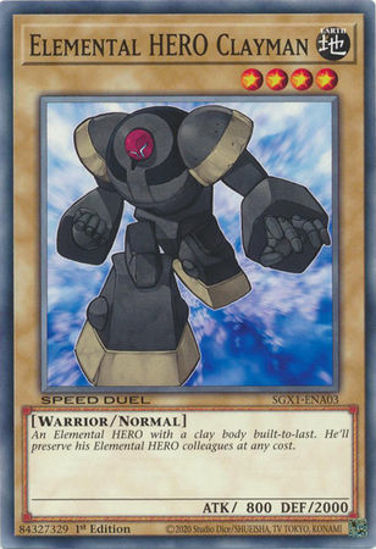 Elemental HERO Clayman - SGX1-ENA03 - Common 1st Edition