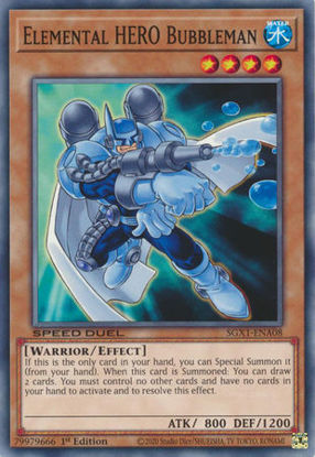 Elemental HERO Bubbleman - SGX1-ENA08 - Common 1st Edition