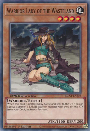 Warrior Lady of the Wasteland - SGX1-ENE05 - Common 1st Edition