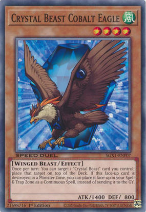 Crystal Beast Cobalt Eagle - SGX1-ENF07 - Common 1st Edition