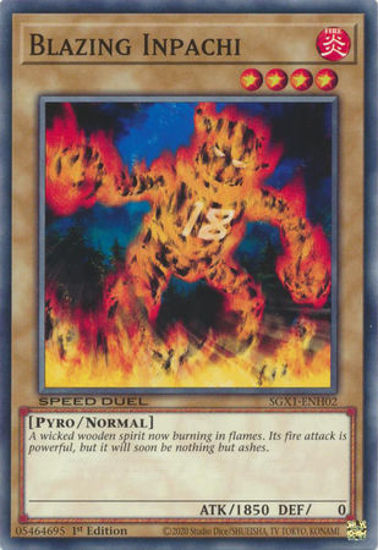 Blazing Inpachi - SGX1-ENH02 - Common 1st Edition