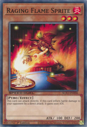 Raging Flame Sprite - SGX1-ENH06 - Common 1st Edition