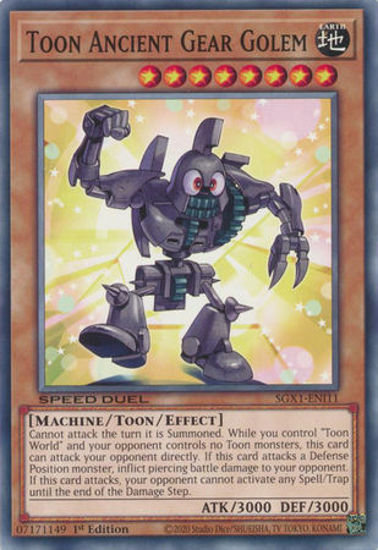 Toon Ancient Gear Golem - SGX1-ENI11 - Common 1st Edition