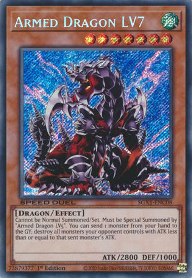 Armed Dragon LV7 - SGX1-ENC08 - Secret Rare 1st Edition