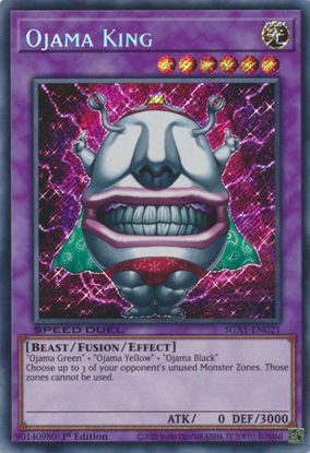 Ojama King - SGX1-ENC21 - Secret Rare 1st Edition