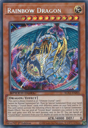 Rainbow Dragon - SGX1-ENF01 - Secret Rare 1st Edition